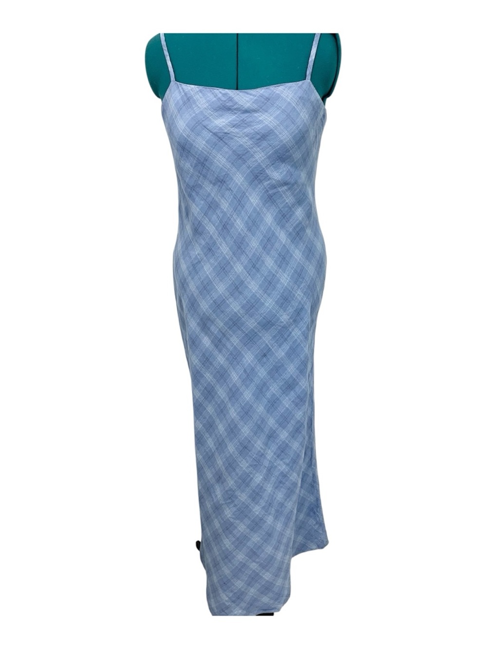 Brook Brothers 346 Dress Blue Plaid Linen 12